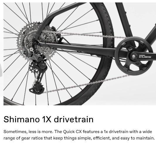 Cannondale Quick CX 2 Shimano Cues 10 Speed Disc Hybrid Bike