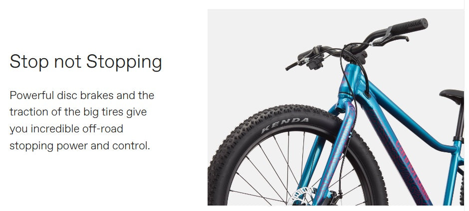 Cannondale Trail Plus 24 Kid's Mountain Bike (recommended for height 4'1" to 4'6")