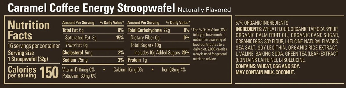 GU Energy Stroopwafel Dutch Style Waffle Pre-Workout Nutrition