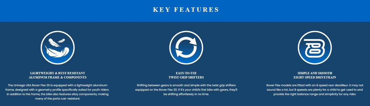 Univega Rover Flex 8 Speed 20 Inch Kid's Bike