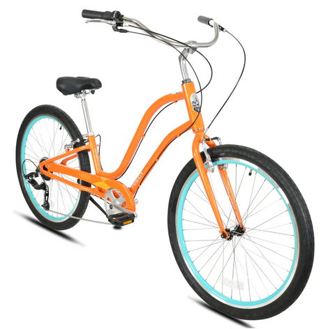 Haven Odyssey 7-Speed Step-Thru aluminum Beach Cruiser Bike